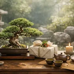 Un ficus ginseng, symbole de force et de longévité, est présenté dans un décor zen. Le ficus ginseng signification spirituelle évoque la patience et la croissance intérieure.