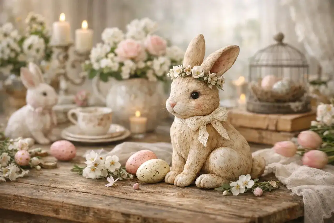 Idées déco de Pâques avec des fleurs, simples et élégantes