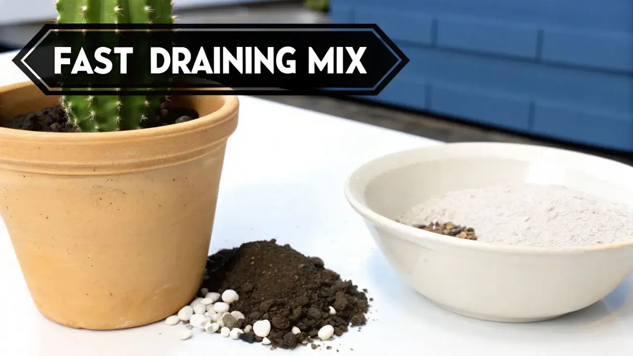 Un cactus en pot, pr&ecirc;t &agrave; &ecirc;tre rempot&eacute; avec un m&eacute;lange drainant. Une bouture plante grasse prosp&eacute;rera avec ce terreau.