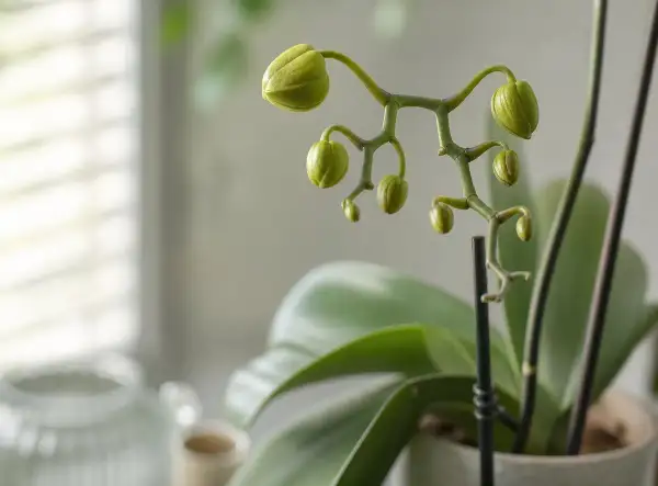 Des bourgeons verts promettent une nouvelle floraison. Voici comment faire refleurir une orchidée pour profiter de ses futures fleurs.